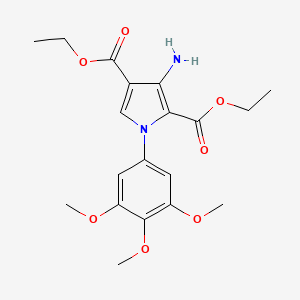 molecular formula C19H24N2O7 B7880308 Diethyl 3-amino-1-(3,4,5-trimethoxyphenyl)-1H-pyrrole-2,4-dicarboxylate 