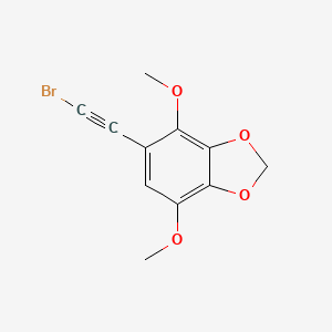 molecular formula C11H9BrO4 B7880375 5-(2-Bromoethynyl)-4,7-dimethoxy-2H-1,3-benzodioxole 