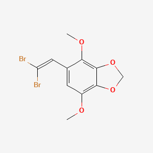 molecular formula C11H10Br2O4 B7880376 5-(2,2-Dibromoethenyl)-4,7-dimethoxy-1,3-benzodioxole 