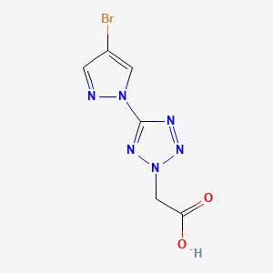 molecular formula C6H5BrN6O2 B7880389 [5-(4-Bromopyrazol-1-yl)-1,2,3,4-tetrazol-2-yl]acetic acid 