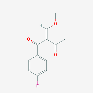 molecular formula C12H11FO3 B7880405 1-(4-Fluorophenyl)-2-(methoxymethylidene)butane-1,3-dione 