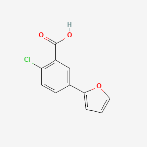 molecular formula C11H7ClO3 B7880463 2-Chloro-5-(furan-2-YL)benzoic acid CAS No. 1255636-77-1