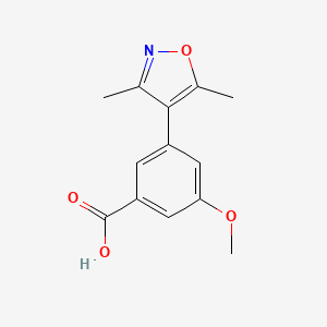 molecular formula C13H13NO4 B7880466 3-(3,5-Dimethyl-1,2-oxazol-4-yl)-5-methoxybenzoic acid CAS No. 1261944-65-3