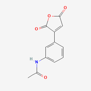 molecular formula C12H9NO4 B7880479 N-[3-(2,5-dioxofuran-3-yl)phenyl]acetamide 