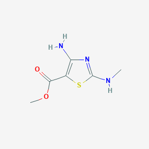 molecular formula C6H9N3O2S B7880491 Methyl 4-amino-2-(methylamino)-1,3-thiazole-5-carboxylate 