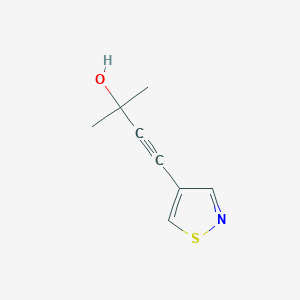 molecular formula C8H9NOS B7880499 4-Isothiazol-4-yl-2-methylbut-3-yn-2-ol CAS No. 1310558-46-3