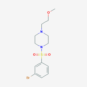 molecular formula C13H19BrN2O3S B7880558 1-((3-Bromophenyl)sulfonyl)-4-(2-methoxyethyl)piperazine 