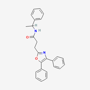 molecular formula C26H24N2O2 B7880563 3-(4,5-diphenyl-1,3-oxazol-2-yl)-N-(1-phenylethyl)propanamide 