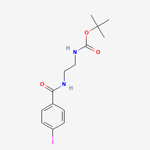 molecular formula C14H19IN2O3 B7880582 叔丁基（2-(4-碘苯甲酰胺)乙基）氨基甲酸酯 
