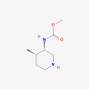 molecular formula C8H16N2O2 B7880608 methyl N-[(3S,4S)-4-methylpiperidin-3-yl]carbamate CAS No. 1820575-25-4