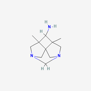 molecular formula C11H19N3 B7880622 3,5-Dimethyl-1,7-diazatetracyclo[5.3.1.03,9.05,9]undecan-4-amine 