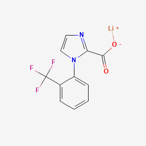 molecular formula C11H6F3LiN2O2 B7880623 Lithium 1-(2-(trifluoromethyl)phenyl)-1H-imidazole-2-carboxylate 