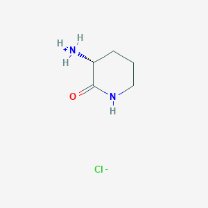 molecular formula C5H11ClN2O B7880643 [(3R)-2-oxopiperidin-3-yl]azanium;chloride 