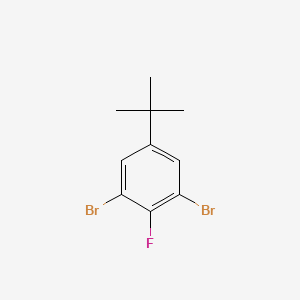 molecular formula C10H11Br2F B7880691 1,3-Dibromo-5-tert-butyl-2-fluorobenzene CAS No. 1160574-89-9
