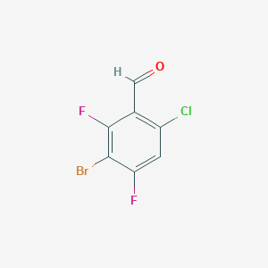 molecular formula C7H2BrClF2O B7880702 3-Bromo-6-chloro-2,4-difluorobenzaldehyde 