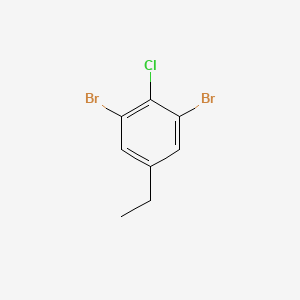 molecular formula C8H7Br2Cl B7880714 4-Chloro-3,5-dibromoethylbenzene 