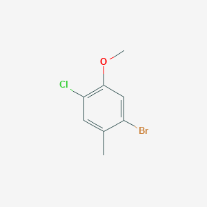 molecular formula C8H8BrClO B7880781 1-Bromo-4-chloro-5-methoxy-2-methylbenzene 