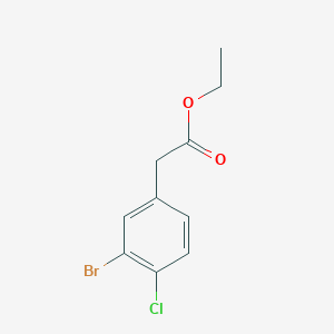 molecular formula C10H10BrClO2 B7880786 Ethyl 2-(3-bromo-4-chlorophenyl)acetate 