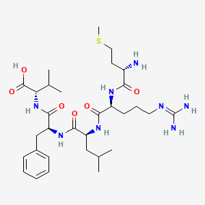 molecular formula C31H52N8O6S B7880902 L-Methionyl-N~5~-(diaminomethylidene)-L-ornithyl-L-leucyl-L-phenylalanyl-L-valine CAS No. 193763-81-4