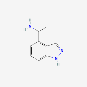 molecular formula C9H11N3 B7881007 1-(1H-Indazol-4-yl)ethanamine CAS No. 1159511-31-5