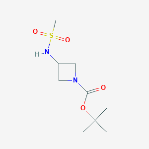 molecular formula C9H18N2O4S B7881057 tert-Butyl 3-[(methanesulfonyl)amino]azetidine-1-carboxylate CAS No. 1146082-05-4