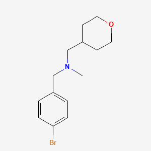 molecular formula C14H20BrNO B7881100 [(4-Bromophenyl)methyl](methyl)[(oxan-4-yl)methyl]amine 