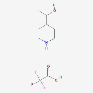 molecular formula C9H16F3NO3 B7881130 1-Piperidin-4-ylethanol trifluoroacetate 
