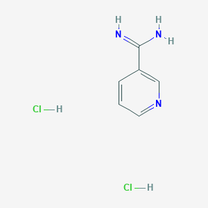 molecular formula C6H9Cl2N3 B7881131 Pyridine-3-carboximidamide dihydrochloride 