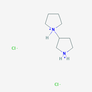 molecular formula C8H18Cl2N2 B7881144 1-Pyrrolidin-1-ium-3-ylpyrrolidin-1-ium;dichloride 