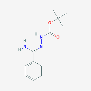 molecular formula C12H17N3O2 B7881173 N'-(alpha-Aminobenzylidene)carbazic acid tert-butyl ester 