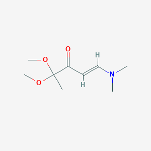 molecular formula C9H17NO3 B7881181 (E)-1-Dimethylamino-4,4-dimethoxy-pent-1-en-3-one 