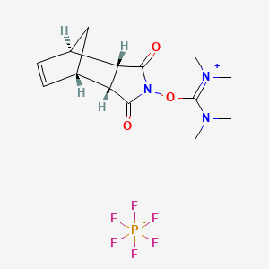 molecular formula C14H20F6N3O3P B7881212 2-(endo-5-Norbornene-2,3-dicarboxymido)-1,1,3,3-tetramethyluronium hexafluorophosphate 