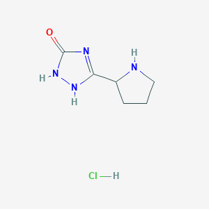 5-pyrrolidin-2-yl-1,2-dihydro-1,2,4-triazol-3-one;hydrochloride