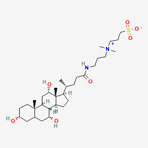 3-[dimethyl-[3-[[(4R)-4-[(3R,7R,8R,9S,10S,12S,13R,14S,17R)-3,7,12-trihydroxy-10,13-dimethyl-2,3,4,5,6,7,8,9,11,12,14,15,16,17-tetradecahydro-1H-cyclopenta[a]phenanthren-17-yl]pentanoyl]amino]propyl]azaniumyl]propane-1-sulfonate