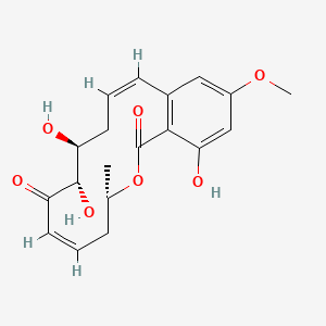 molecular formula C19H22O7 B7881434 (3S,5E,8S,9S,11E)-3,4,9,10-tetrahydro-8,9,16-trihydroxy-14-methoxy-3-methyl-1H-2-benzoxacyclotetradecin-1,7(8H)-dione 