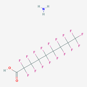 molecular formula C9H4F17NO2 B7881451 azane;2,2,3,3,4,4,5,5,6,6,7,7,8,8,9,9,9-heptadecafluorononanoic acid 