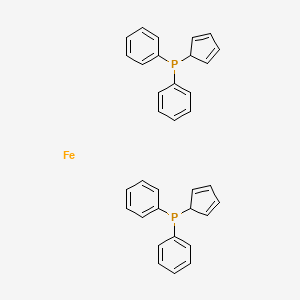 molecular formula C34H30FeP2 B7881503 Bis((cyclopenta-2,4-dien-1-yl)diphenylphosphane) iron 