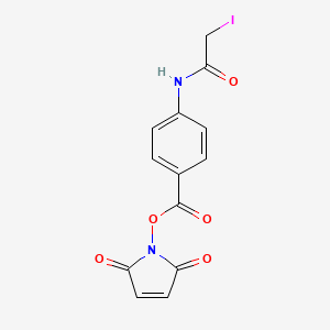 molecular formula C13H9IN2O5 B7881544 N-succinimidyl-(4-iodoacetamido)benzoate 