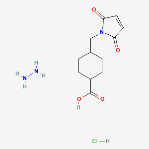 molecular formula C12H20ClN3O4 B7881548 4-[(2,5-Dioxopyrrol-1-yl)methyl]cyclohexane-1-carboxylic acid;hydrazine;hydrochloride 