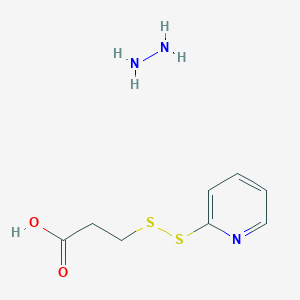 molecular formula C8H13N3O2S2 B7881552 3-(2-Pyridyldithio)propionic acid hydrazine hydrochloride 