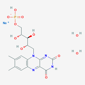 sodium;[(2R,3S,4S)-5-(7,8-dimethyl-2,4-dioxobenzo[g]pteridin-10-yl)-2,3,4-trihydroxypentyl] hydrogen phosphate;dihydrate