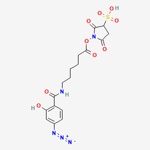 molecular formula C17H19N5O9S B7881569 Sulphosuccinimidyl (4-azidosalicylamido)hexanoate 