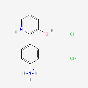 molecular formula C11H12Cl2N2O B7881605 [4-(3-Hydroxypyridin-1-ium-2-yl)phenyl]azanium;dichloride 