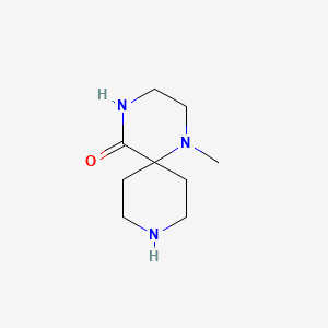 molecular formula C9H17N3O B7881623 1-Methyl-1,4,9-triazaspiro[5.5]undecan-5-one 