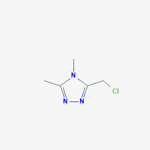 molecular formula C5H8ClN3 B7881624 3-(Chloromethyl)-4,5-dimethyl-4H-1,2,4-triazole 