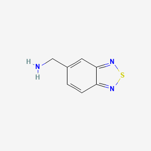 molecular formula C7H7N3S B7881655 2,1,3-Benzothiadiazole-5-methanamine CAS No. 74375-66-9