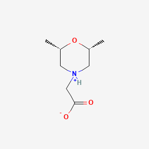 2-[(2S,6R)-2,6-dimethylmorpholin-4-ium-4-yl]acetate