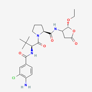 (2S)-1-[(2S)-2-[(4-amino-3-chlorobenzoyl)amino]-3,3-dimethylbutanoyl]-N-[(2R)-2-ethoxy-5-oxooxolan-3-yl]pyrrolidine-2-carboxamide