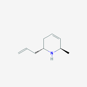 molecular formula C9H15N B7881729 (2R,6R)-2-Allyl-6-methyl-1,2,3,6-tetrahydropyridine 