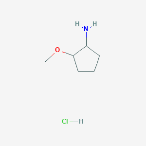molecular formula C6H14ClNO B7881795 2-Methoxycyclopentan-1-amine hydrochloride 